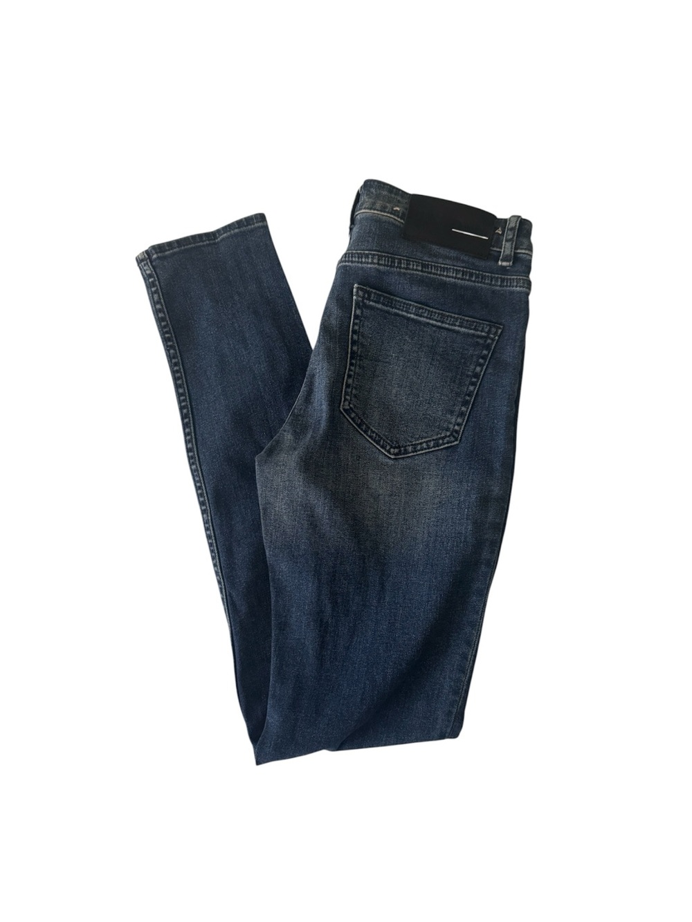 BLK DNM Women's Skinny Jeans in Dark Blue Wash